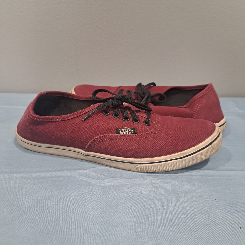 Vans Authentic‎ Lo Pro Burgundy Maroon Canvas Low Top Sneakers Womens
